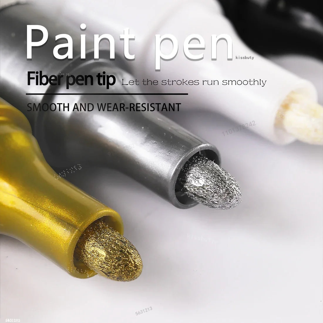 Metallic Paint Marker Pens with Ink Set Gold Silver White Permanent 2mm Art Markers for Manga Crafts Scrapbooking Art Supplies