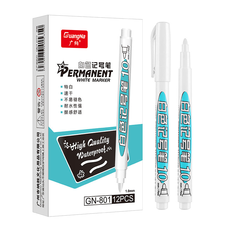 1/4Pcs Oily White Marker Pen Graffiti Pens Waterproof Permanent Gel Pencil Tire Painting Notebook Tyre Tread Environmental Pen