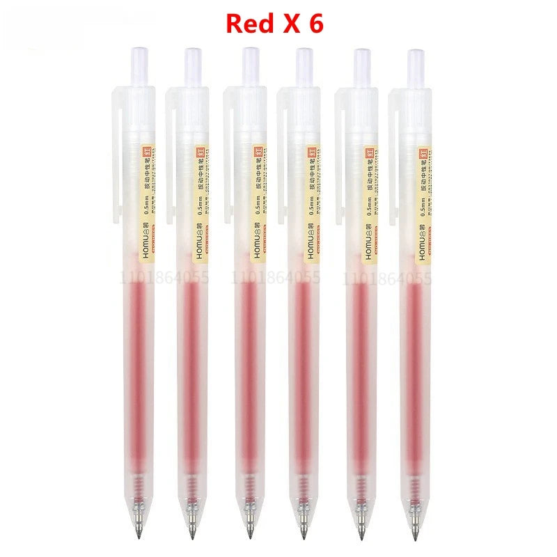 6/10Pcs 0.5mm Retractable Gel Pens Set Black/blue Ink Ballpoint Writing Office Business Signature School Supplies Stationery