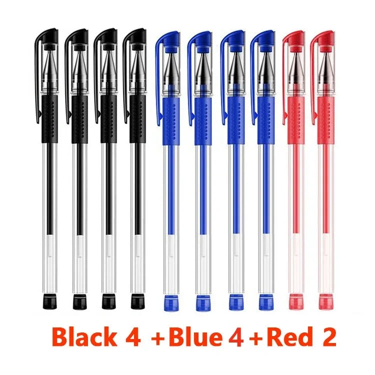 10/12/23/50PcsGel pen Pen Set School supplies Blue Black ink Color 0.5mm Ballpoint Refill Set Students School Office Stationery