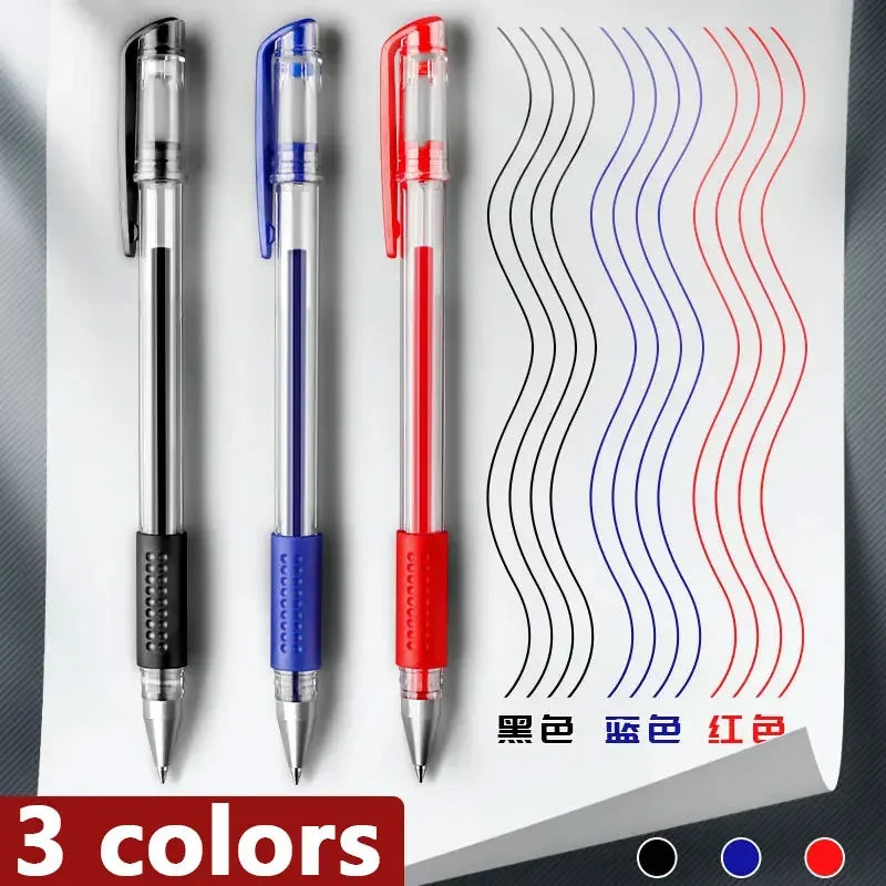 10/12/23/50PcsGel pen Pen Set School supplies Blue Black ink Color 0.5mm Ballpoint Refill Set Students School Office Stationery