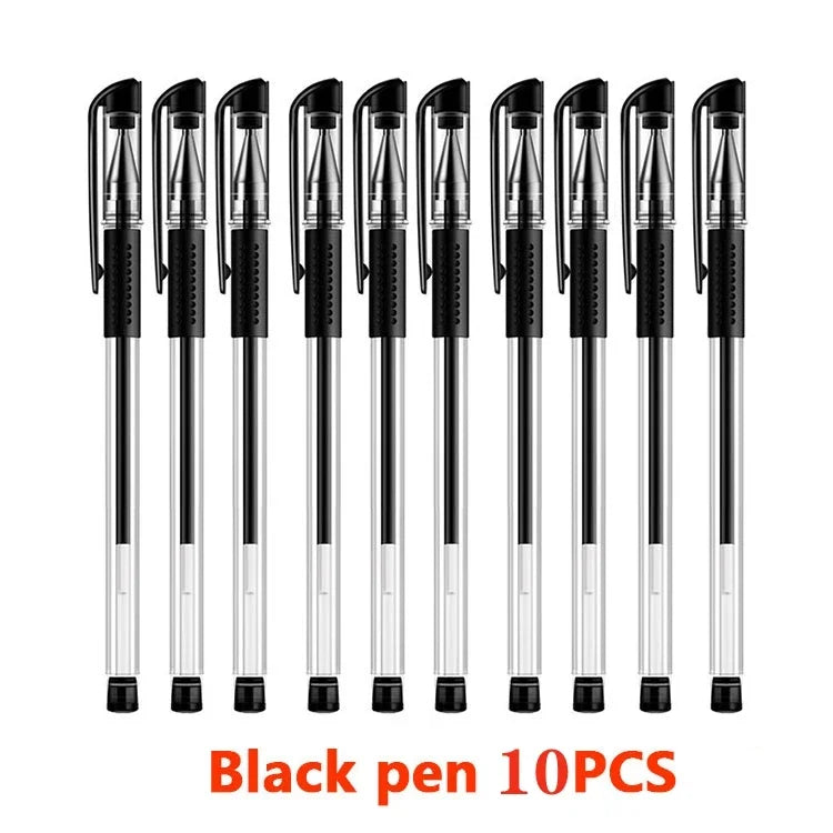 10/12/23/50PcsGel pen Pen Set School supplies Blue Black ink Color 0.5mm Ballpoint Refill Set Students School Office Stationery